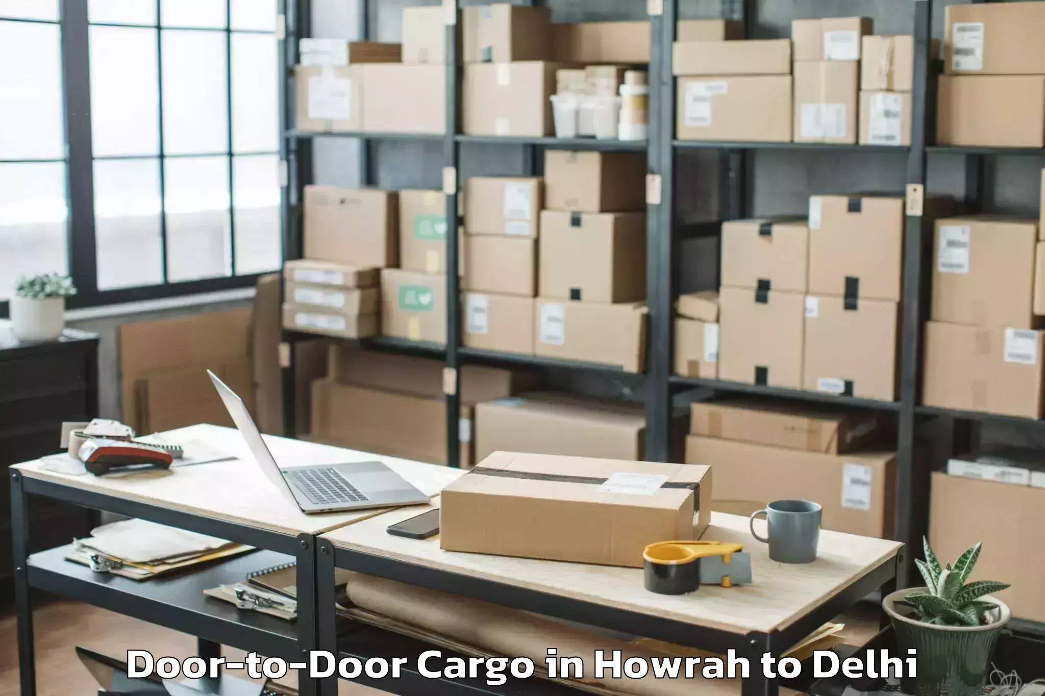 Affordable Howrah to Defence Colony Door To Door Cargo